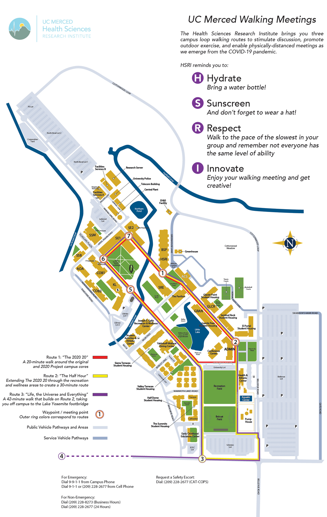 2021 HSRI campus walking map